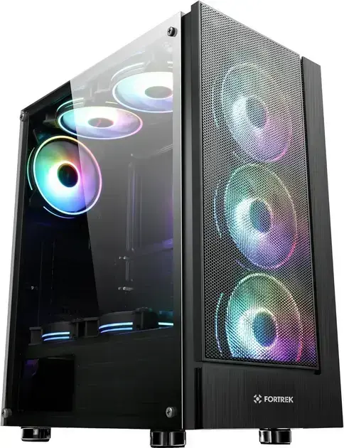 5. Gabinete Gamer Cruiser Mid Tower Preto RGB - Fortrek